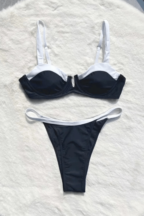 Belle | Black and White Two-Piece Bikini