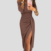 Liorena - Women’s Belted Midi Dress