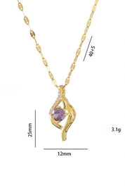 Amethystia | Purple Stone Pendant Necklace