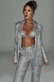 Bella | Women’s Glitter Three-Piece Blazer Set