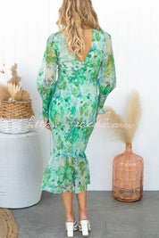 Floréa – Women's Smocked Floral Midi Dress