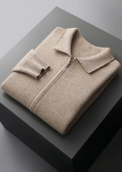 Sandridge | Men’s Extra-Fine Merino Wool Zip Polo Cardigan