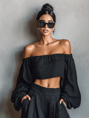 Aveline | Women’s Linen Blend Two-Piece Pants Set