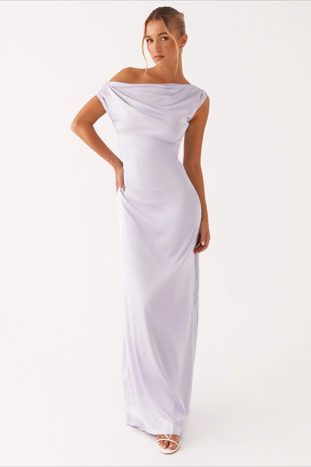 Elarisse – Women’s One-Shoulder High Waist Maxi Dress