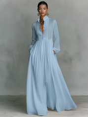 Elowara | Cotton Linen Patchwork Maxi Dress