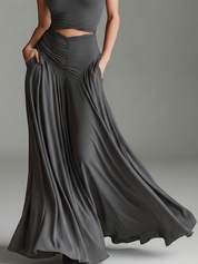 Charvella - Women’s Halter Cutout Knit Maxi Dress