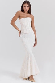 Rosavelle – Embroidered Corset Mermaid Maxi Dress