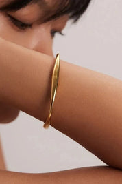 Avery | Gold Plated Stainless Steel Bangle