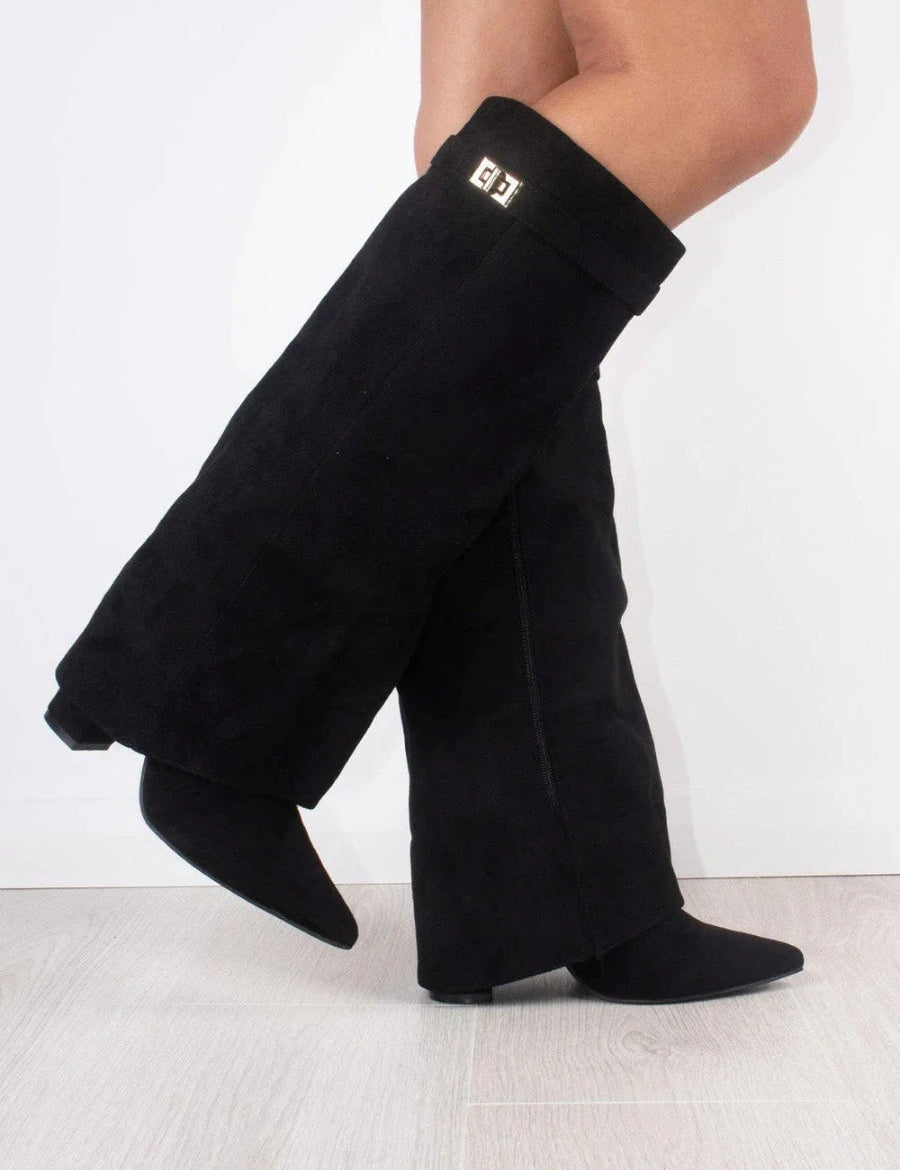 Maison Solstice | VeloursKnee Suede Boots