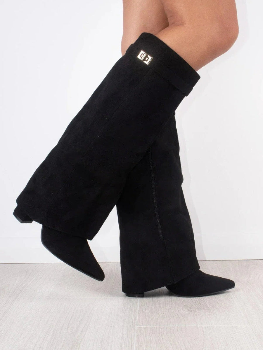 Maison Solstice | VeloursKnee Suede Boots