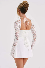 Louise | Women’s Lace Milkmaid Mini Dress