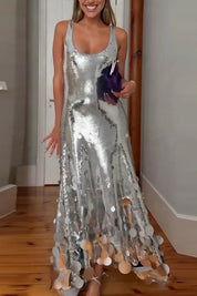 Nyxara – Sequin Tassel Prom Maxi Dress