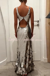 Nyxara – Sequin Tassel Prom Maxi Dress