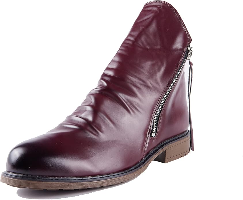 Calvani Patri | Men's Ankle Boots - Side Zip with Low Heel