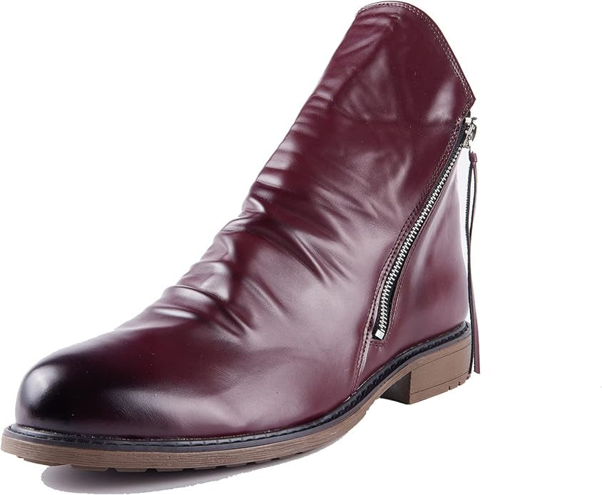 Calvani Patri | Men's Ankle Boots - Side Zip with Low Heel