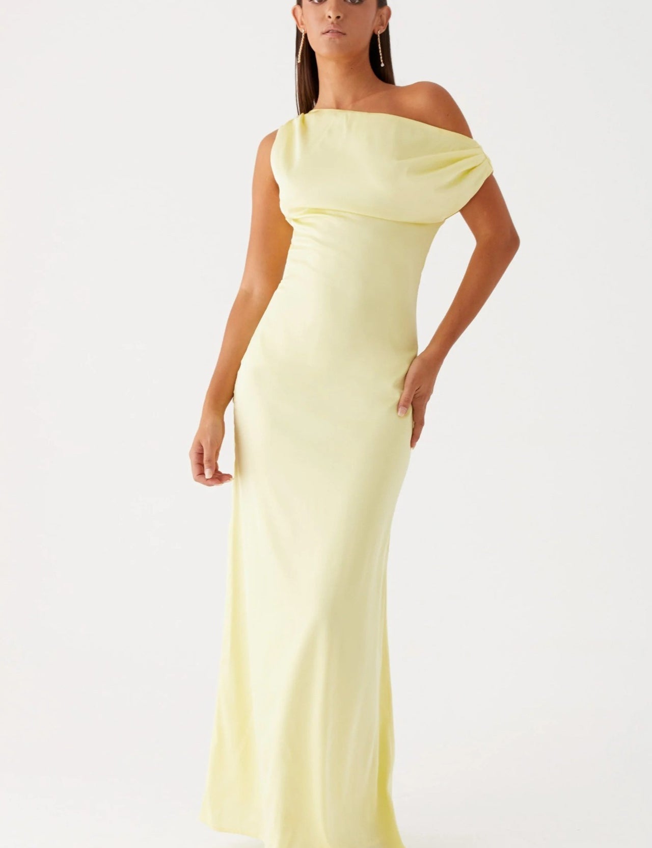 Elarisse – Women’s One-Shoulder High Waist Maxi Dress