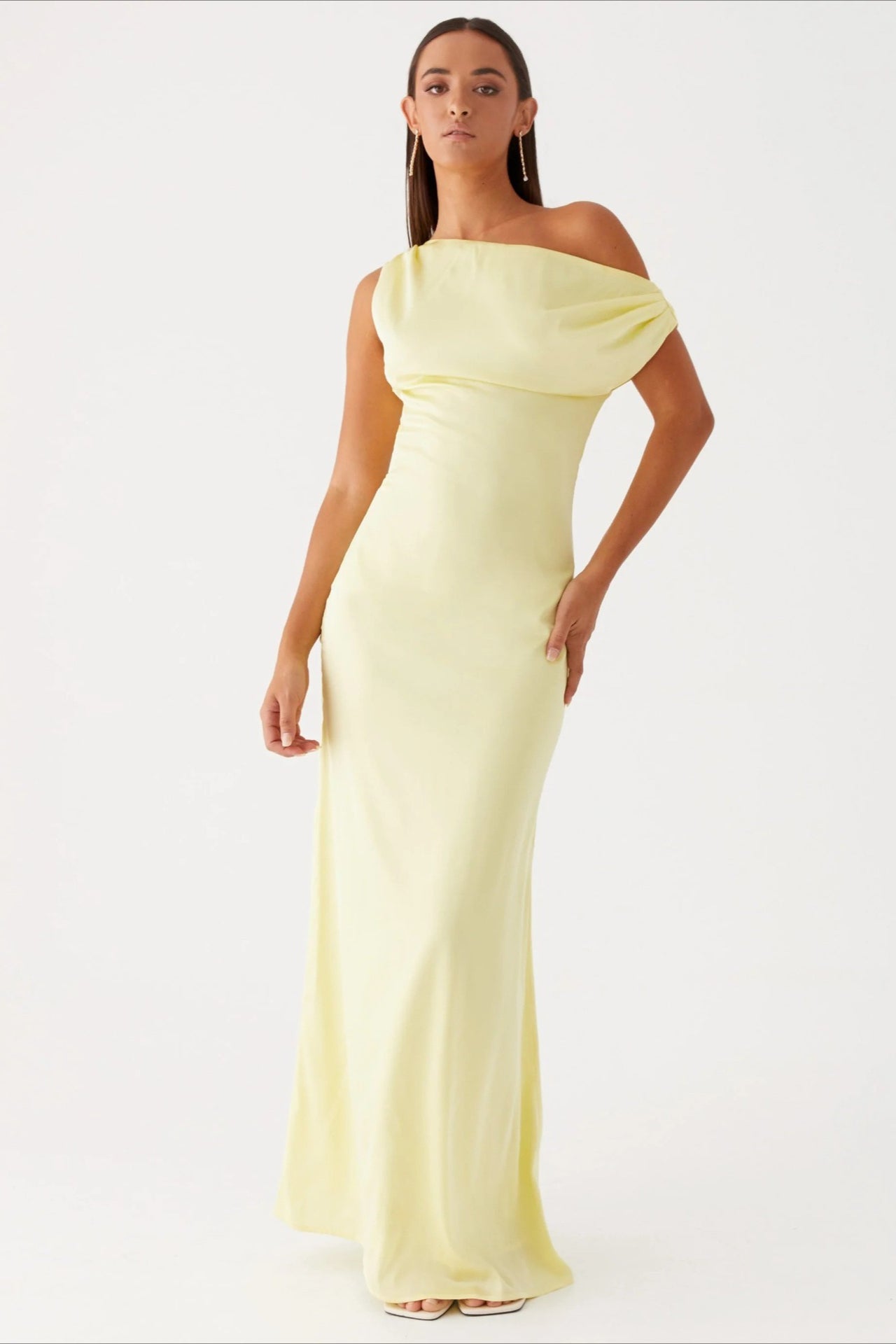 Elarisse – Women’s One-Shoulder High Waist Maxi Dress