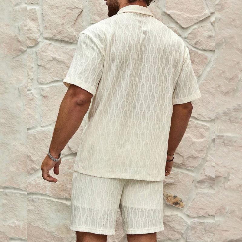 Mykonos | Men’s Cotton Shirt & Shorts Summer Set