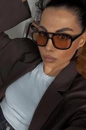 Soleil | Aviator Sunglasses with Brown Lenses