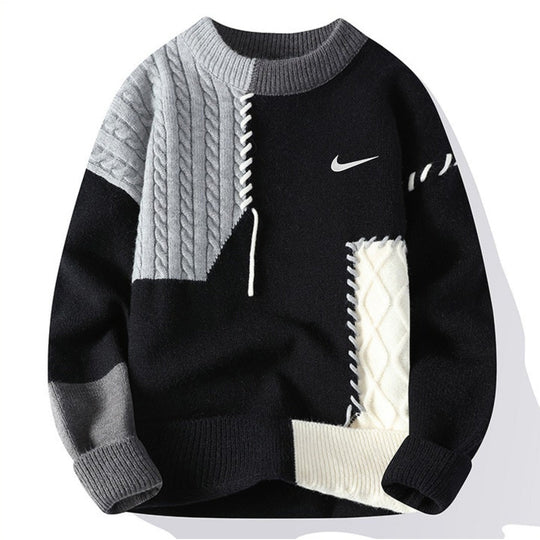 Casual Patchwork Sweater