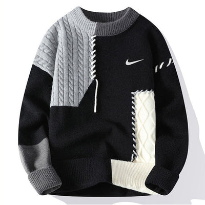 Casual Patchwork Sweater