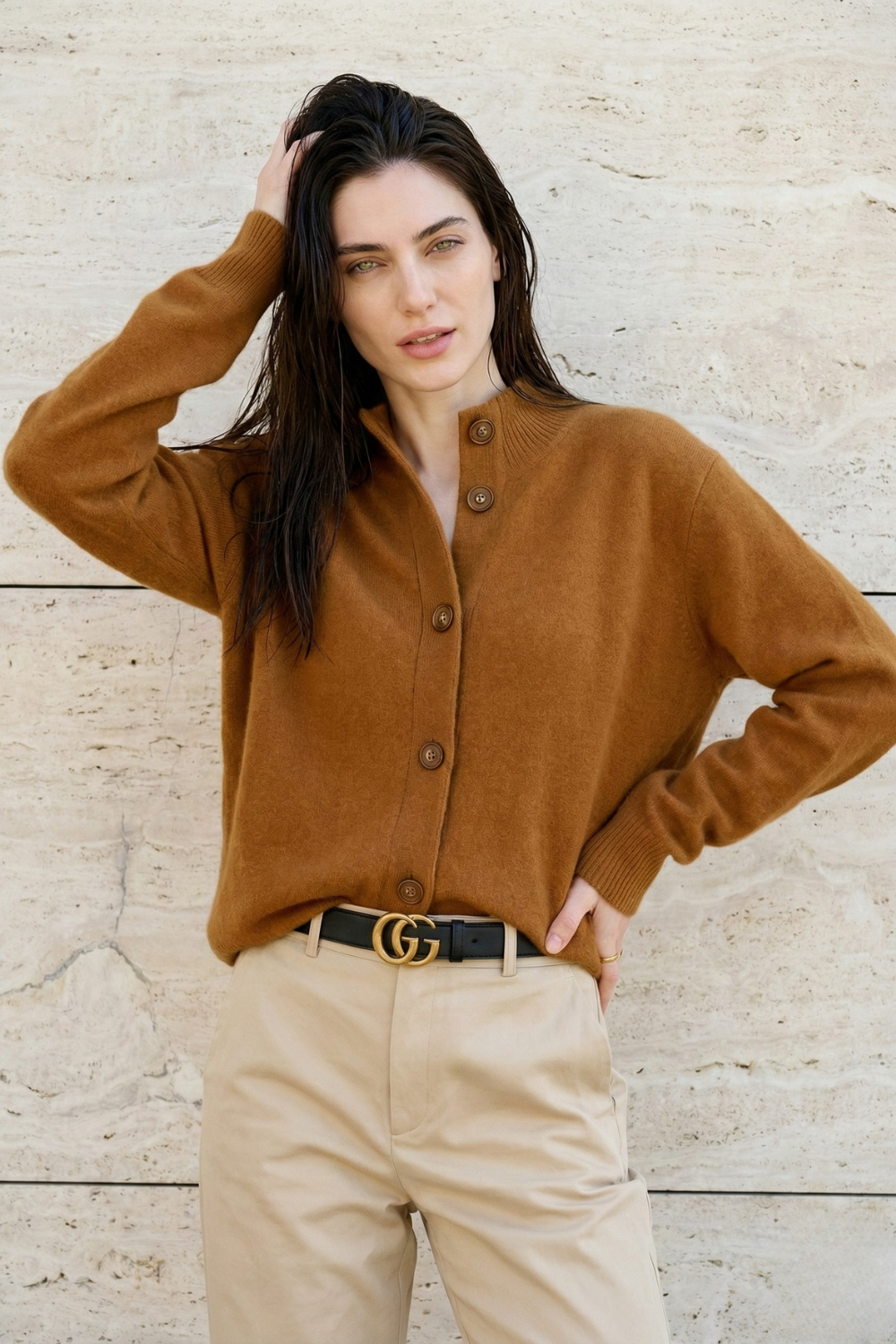 Valmera - Women’s Cashmere Button Cardigan