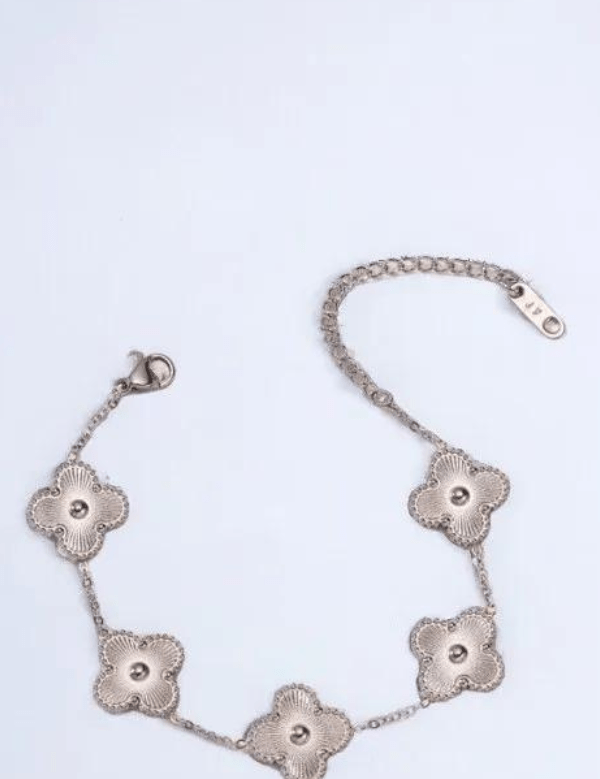 Genevive | Silver Twisted Cuff Bracelet