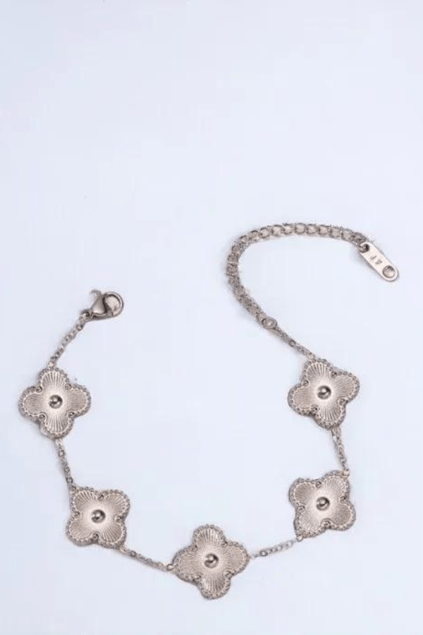 Genevive | Silver Twisted Cuff Bracelet