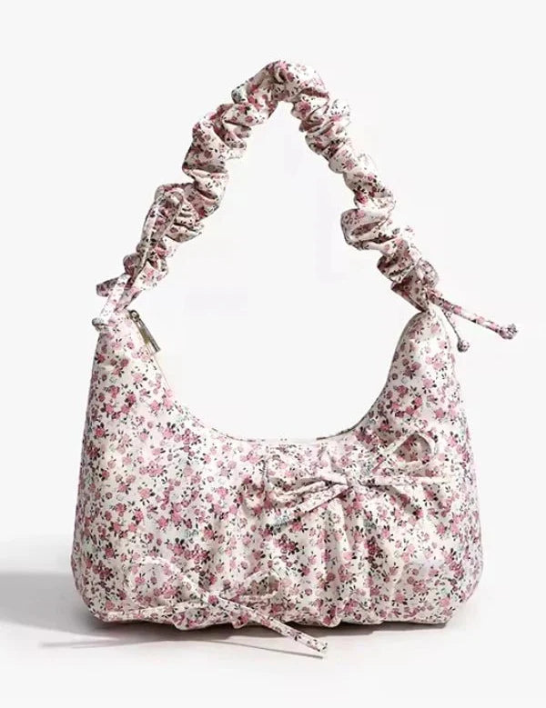 Aemi | Women’s Floral Ruched Handle Bag