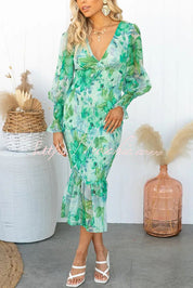 Floréa – Women's Smocked Floral Midi Dress