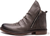 Calvani Patri | Men's Ankle Boots - Side Zip with Low Heel