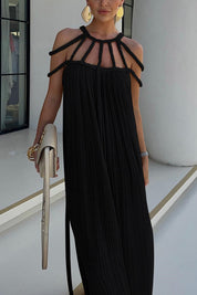Zenvira – Handwoven Detail Column Maxi Dress