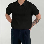 Ravello | Men’s Cotton Blend V-Neck Polo Shirt