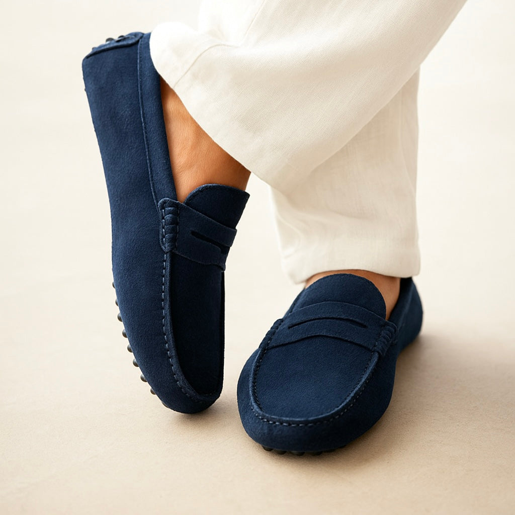 Caldoro | Men’s Calf Suede Slip-On Loafers
