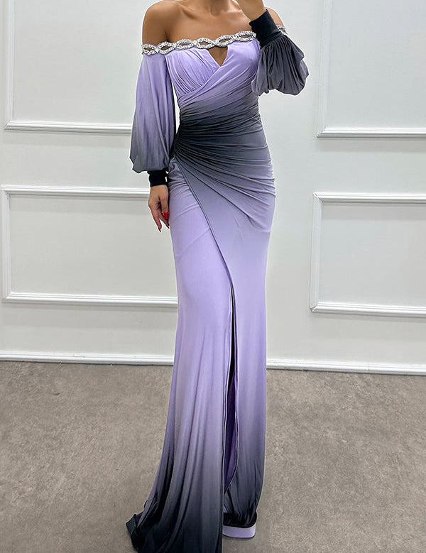 Julieta – Gradient Off-Shoulder Gown