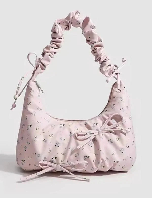 Aemi | Women’s Floral Ruched Handle Bag