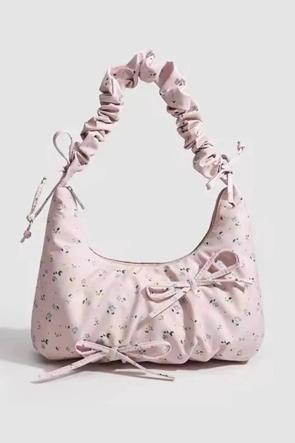 Aemi | Women’s Floral Ruched Handle Bag