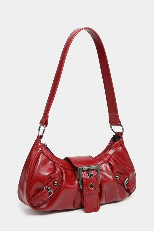 Sage | Women’s Buckle Detail Shoulder Bag