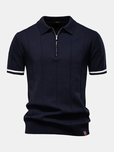 Knit Polo Shirt & Slim Fit Tapered Trousers