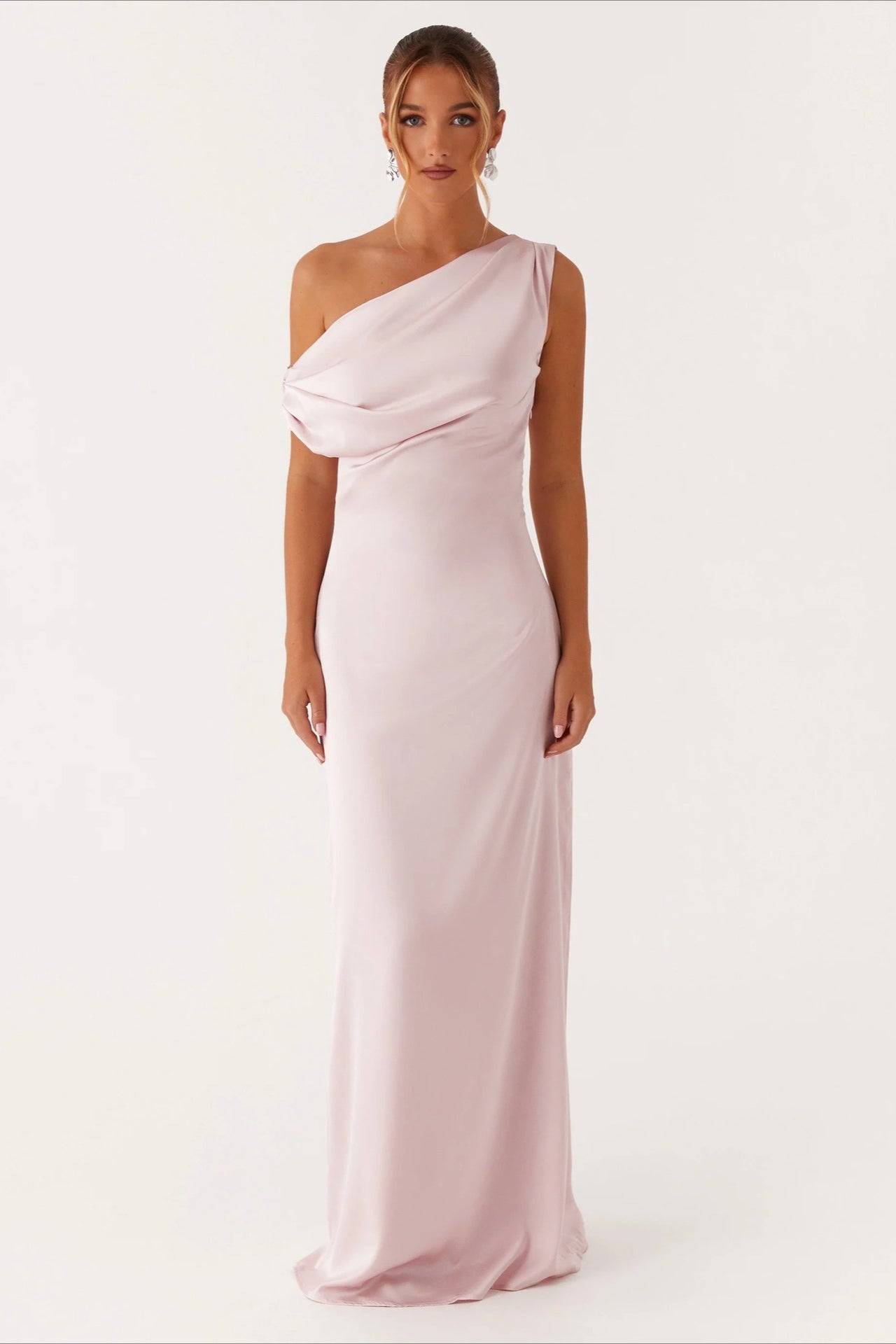 Elarisse – Women’s One-Shoulder High Waist Maxi Dress