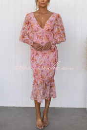 Floréa – Women's Smocked Floral Midi Dress