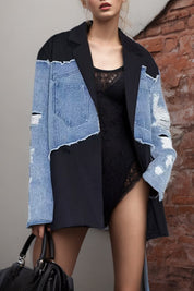 Denvara – Women’s Loose Denim Style Shirt Dress