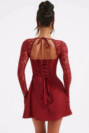 Louise | Women’s Lace Milkmaid Mini Dress