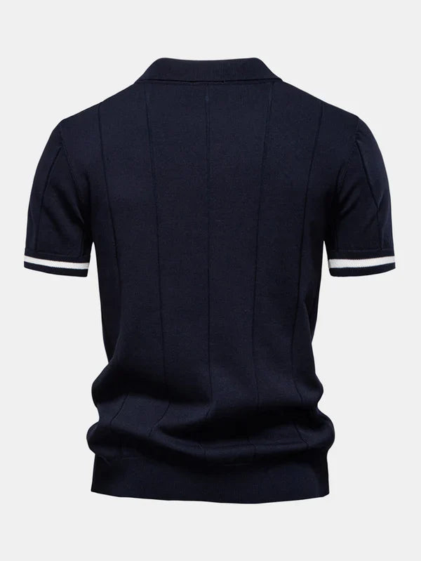 Knit Polo Shirt & Slim Fit Tapered Trousers