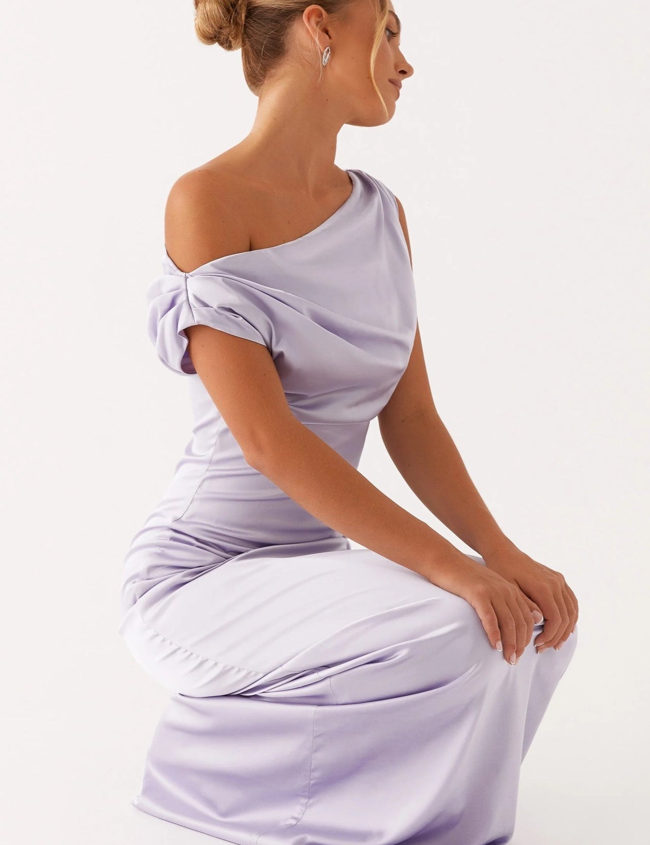 Elarisse – Women’s One-Shoulder High Waist Maxi Dress