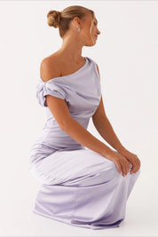 Elarisse – Women’s One-Shoulder High Waist Maxi Dress