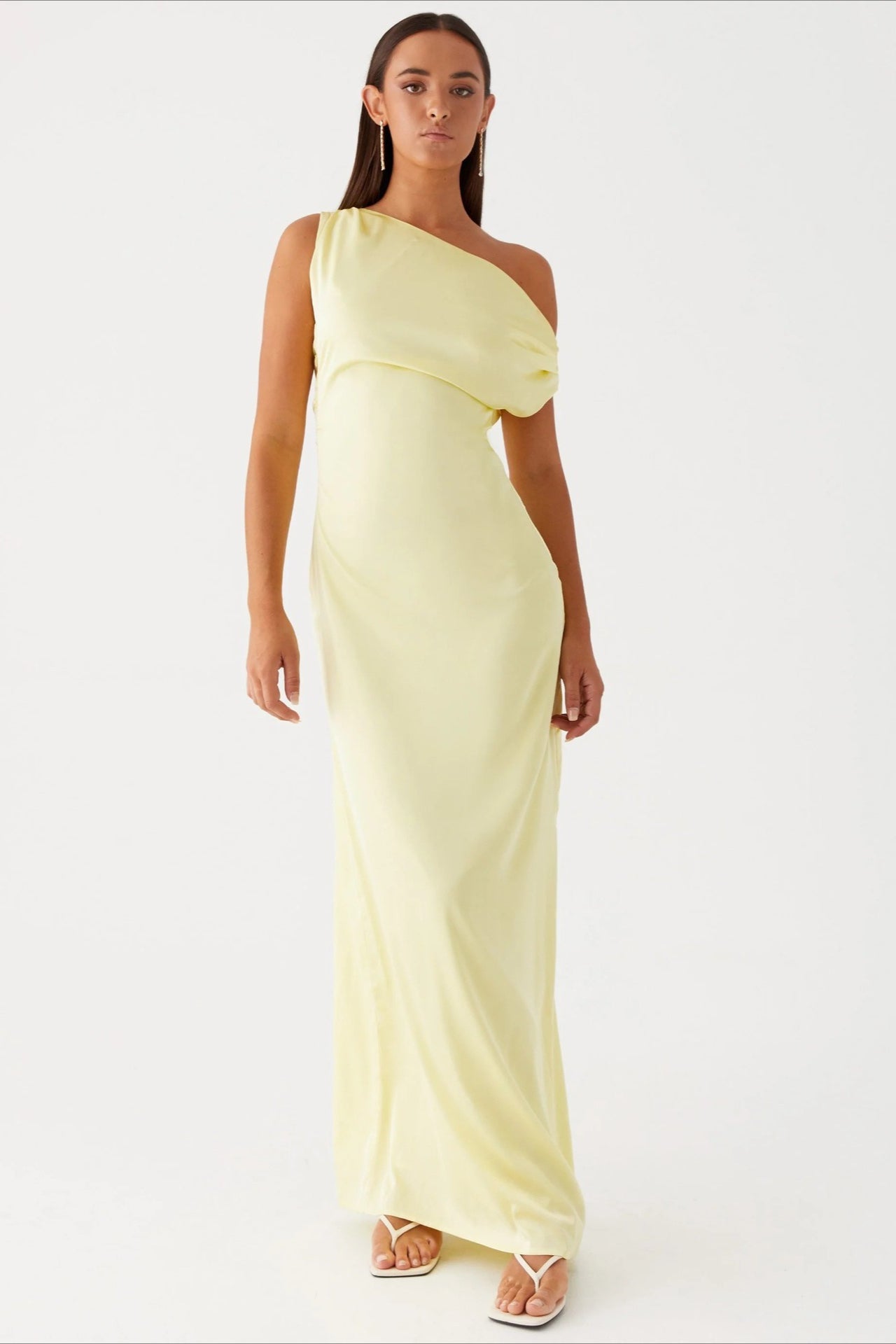 Elarisse – Women’s One-Shoulder High Waist Maxi Dress