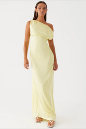 Elarisse – Women’s One-Shoulder High Waist Maxi Dress