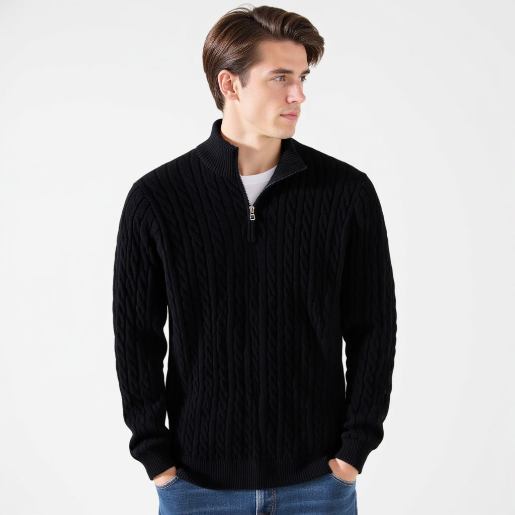 Berkshire | Men’s Cable Knit Half-Zip Sweater