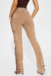 Elvara – Lace-Up Skinny Pants